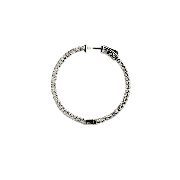 Inside-Out Diamond Hoop Earrings In White Gold