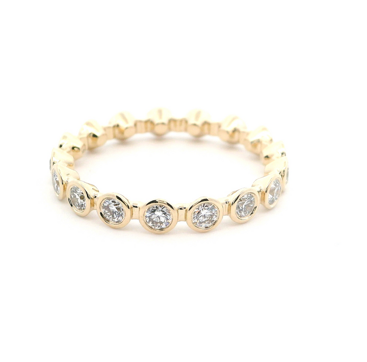 14K Yellow Gold Diamond Eternity Band (Size 6.5)