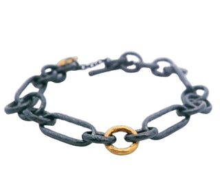 24K & Ox Silver Casey Bracelet